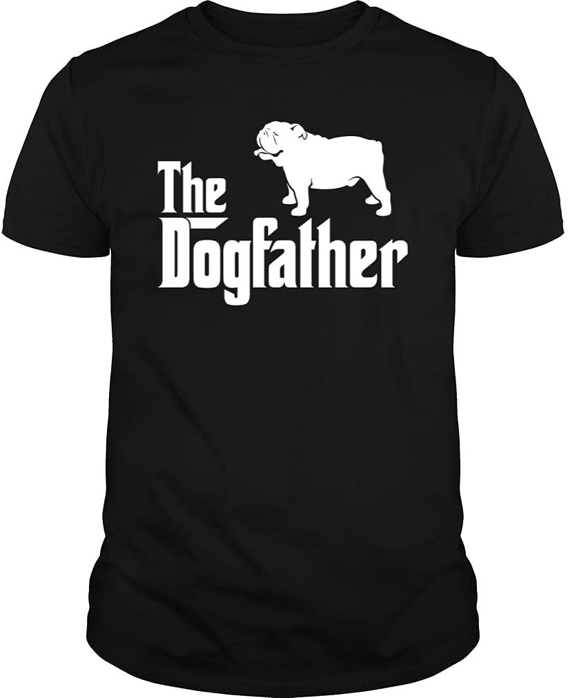 The Dogfather English Bulldog Tshirt - Unisex Tee - Black