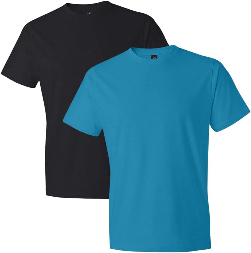 Anvil Lightweight T-Shirt (980) - Black\/Caribbean