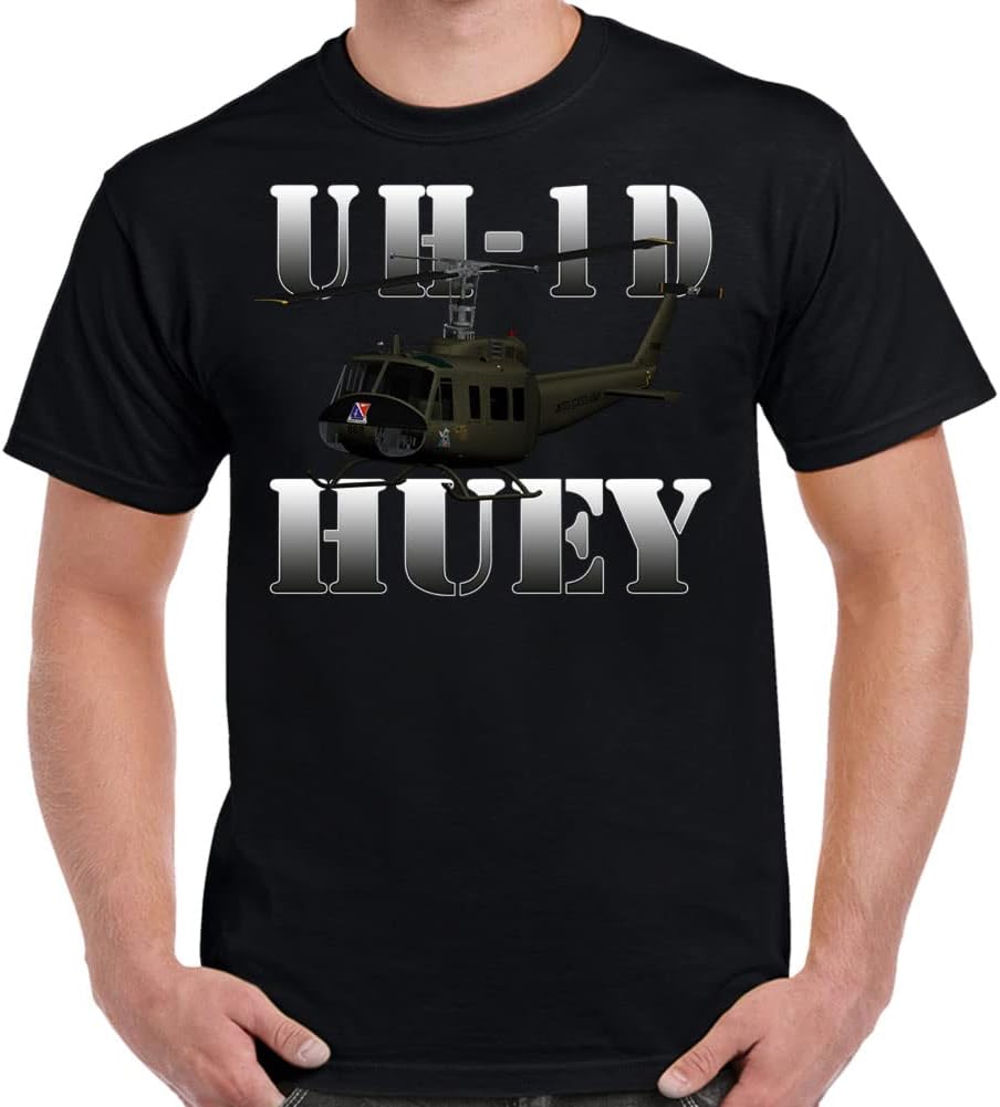 Future of Flight UH-1D Huey Helicopter T-Shirt - Black