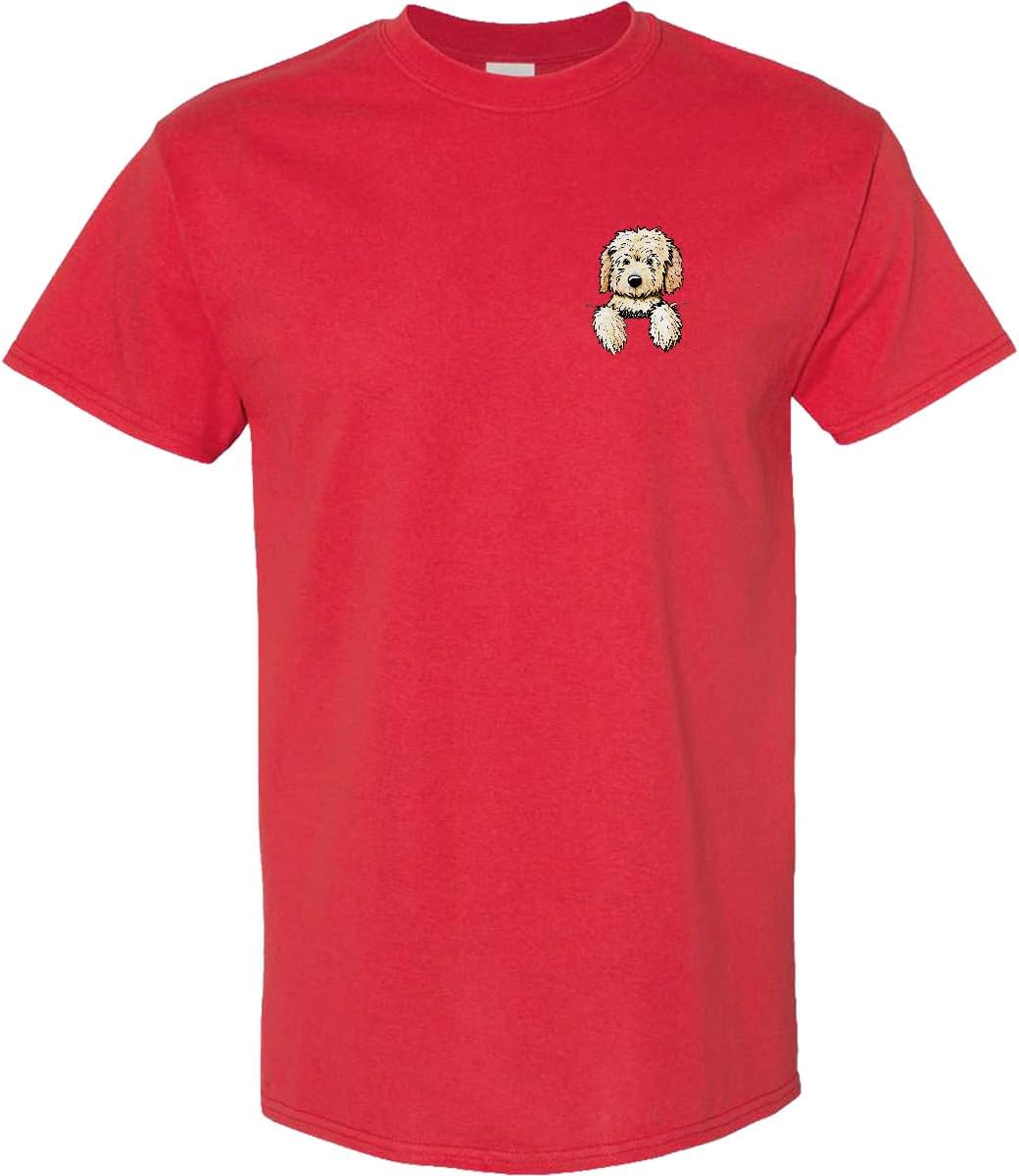 inktastic Pocket Goldendoodle Adult T-Shirt - KiniArt - Red