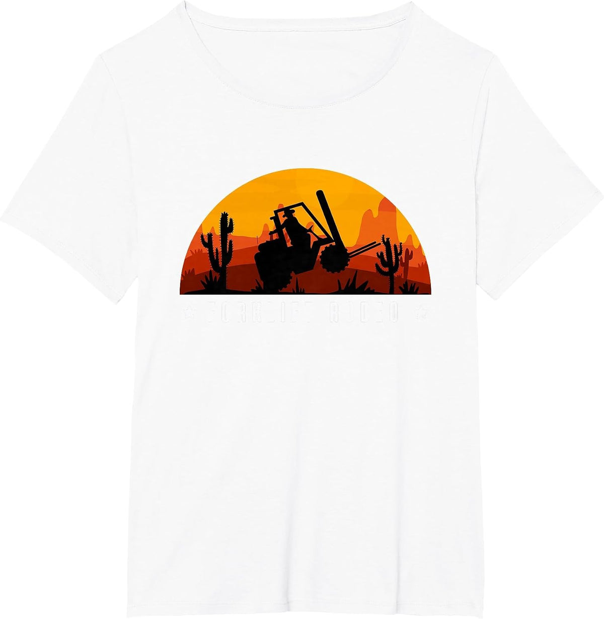 Forklift Rodeo Forklift Driver T-Shirt - White