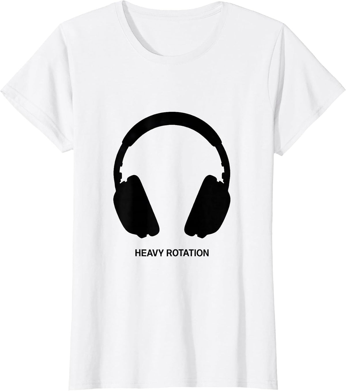Women's Heavy Rotation Thick Thighs R&B Vibes Music Humor T-Shirt - White