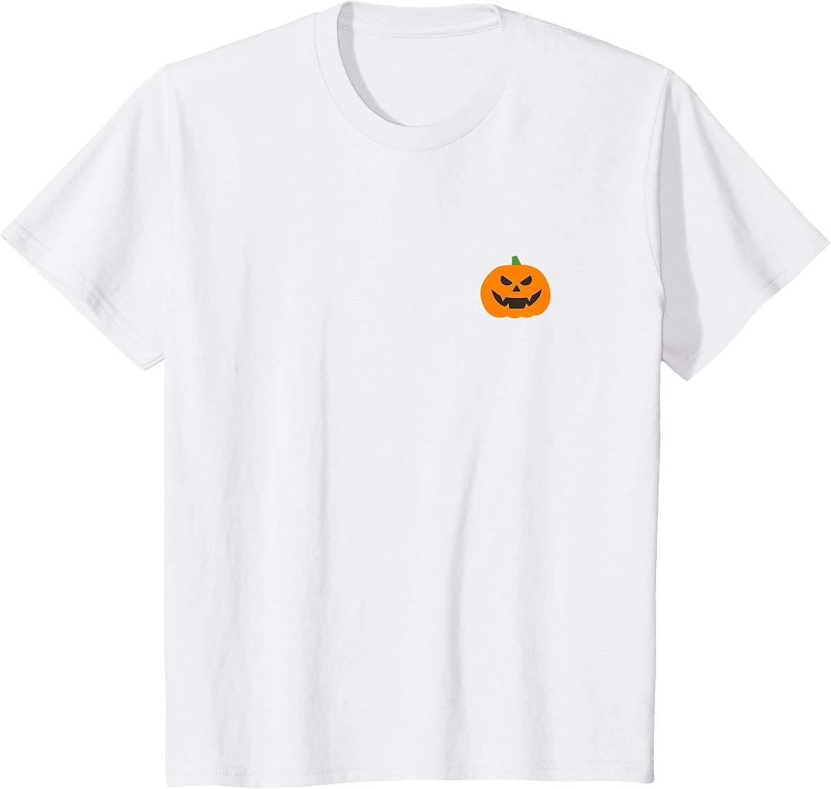 Pumpkin Halloween Subtle Jack O Lantern Minimal Trick Treat T-Shirt - White