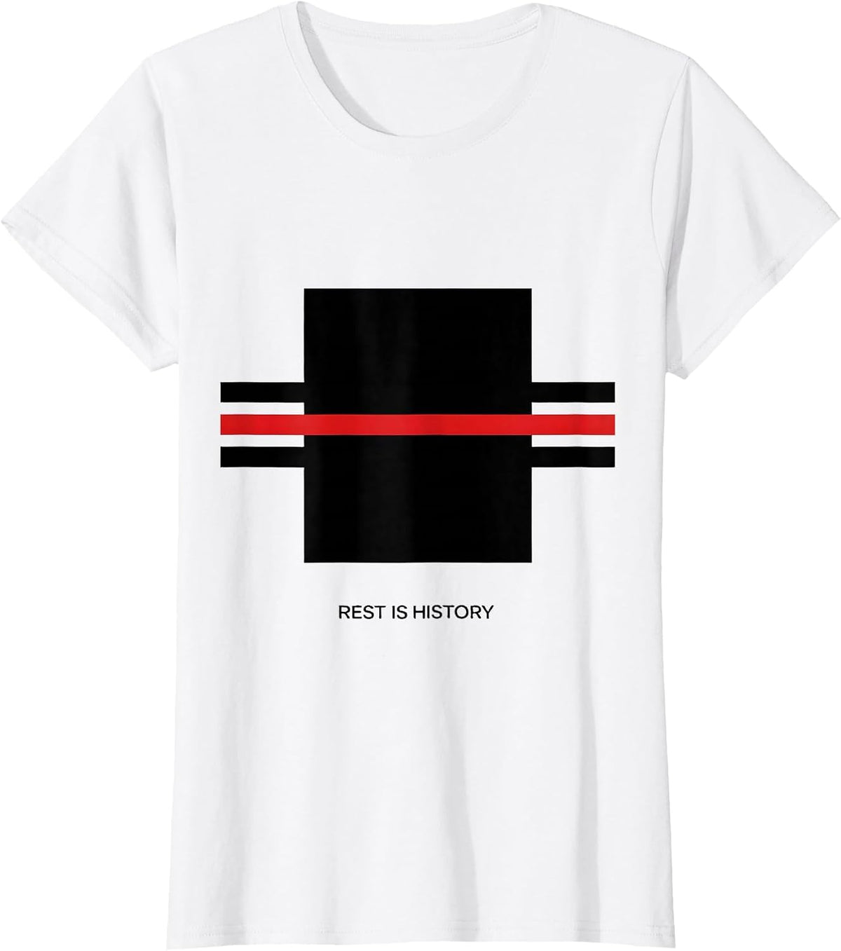 Women's Rest Is History Bauhaus Modernist Music Lover Humor T-Shirt - White