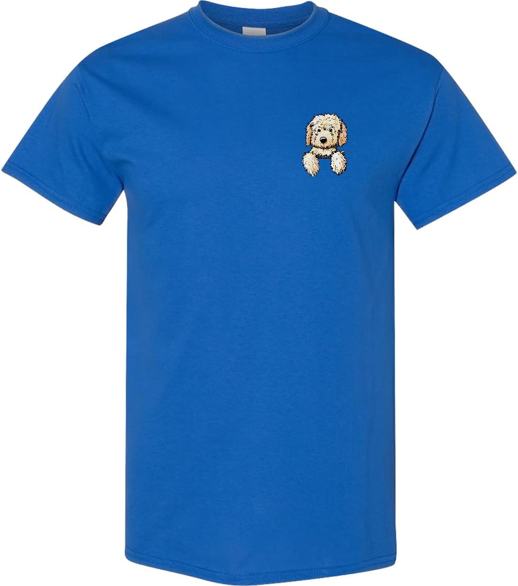 inktastic Pocket Goldendoodle Adult T-Shirt - KiniArt - Royal Blue