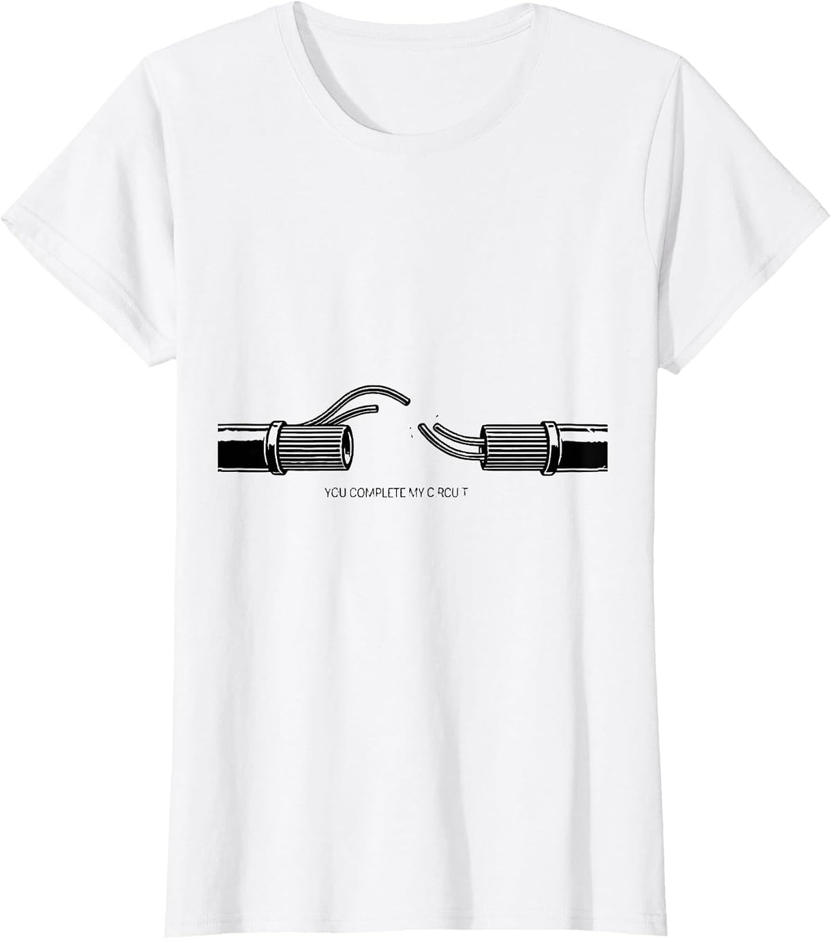 You Complete My Circuit Funny Science Nerd Gift Periodic T-Shirt - White