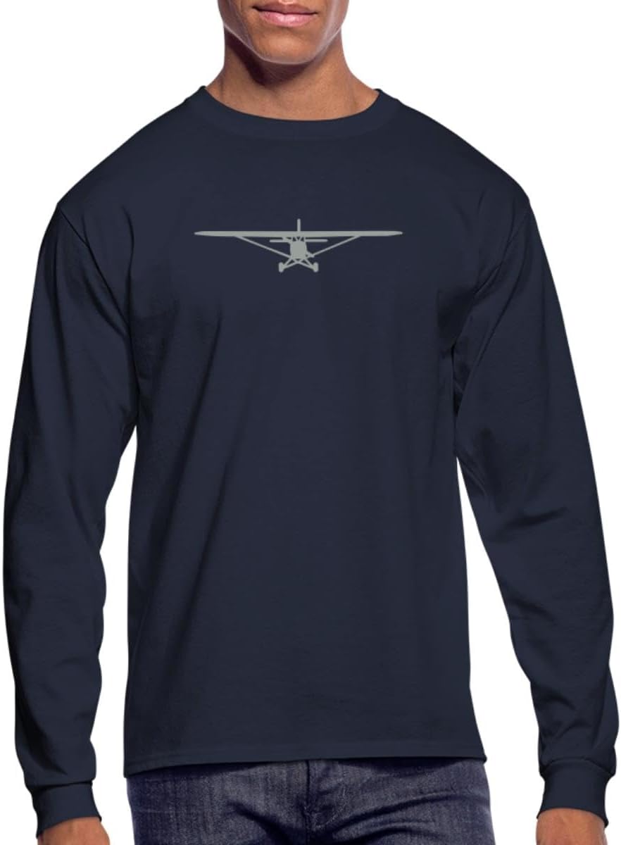 Cessna Airplane | Aviation Men's Long Sleeve T-Shirt - Navy