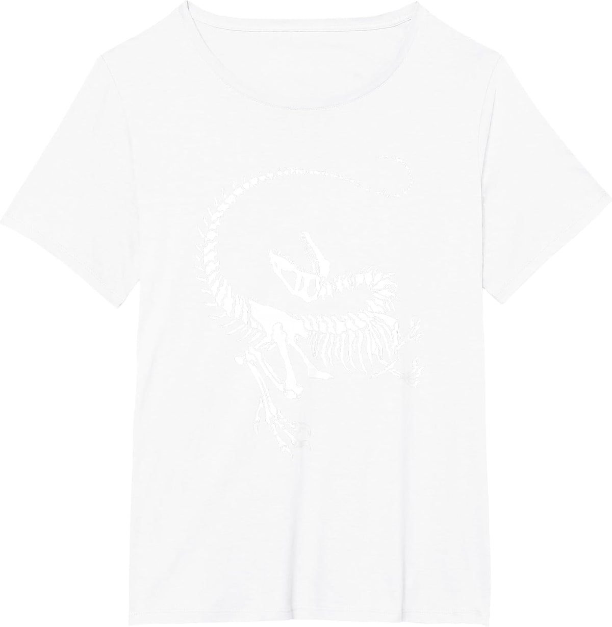 Velociraptor Dinosaur Fossil Skeleton Paleontology T-Shirt - White