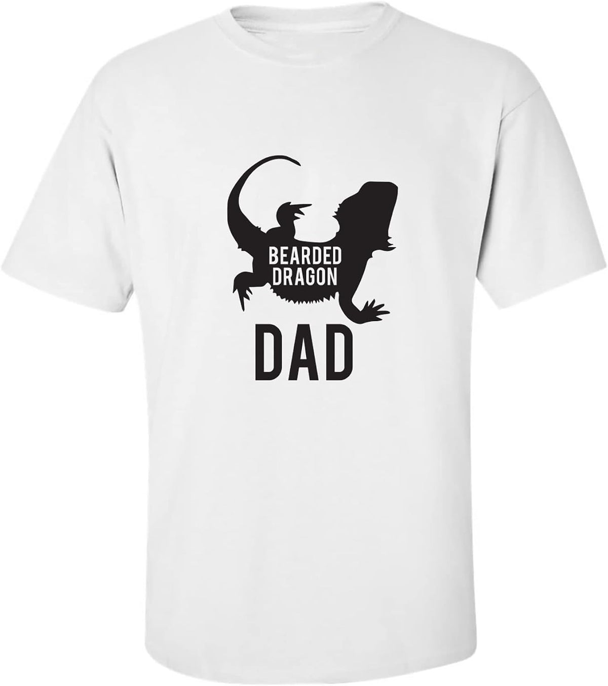 Bearded Dragon Dad Adult Short Sleeve T-Shirt - White