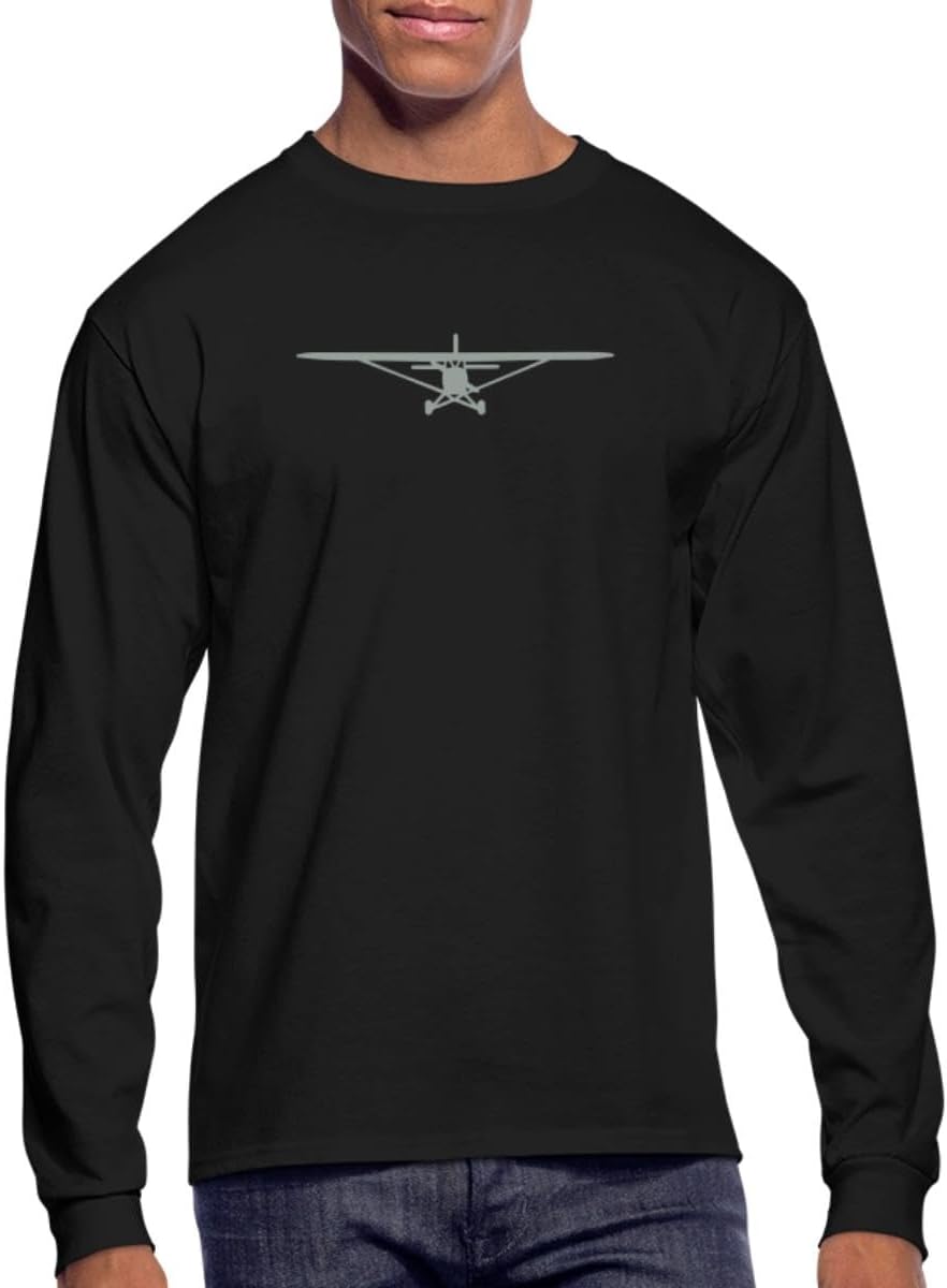 Cessna Airplane | Aviation Men's Long Sleeve T-Shirt - Black