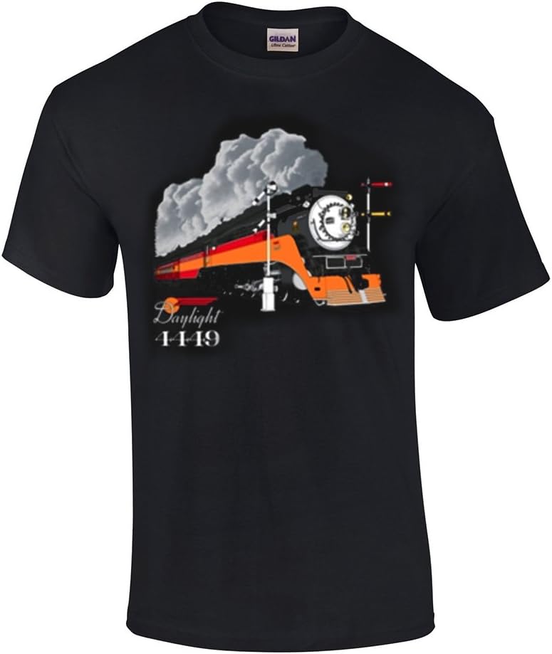 Southern Pacific SP Daylight 4449 Authentic Railroad T-Shirt Tee Shirt [4449] - Black
