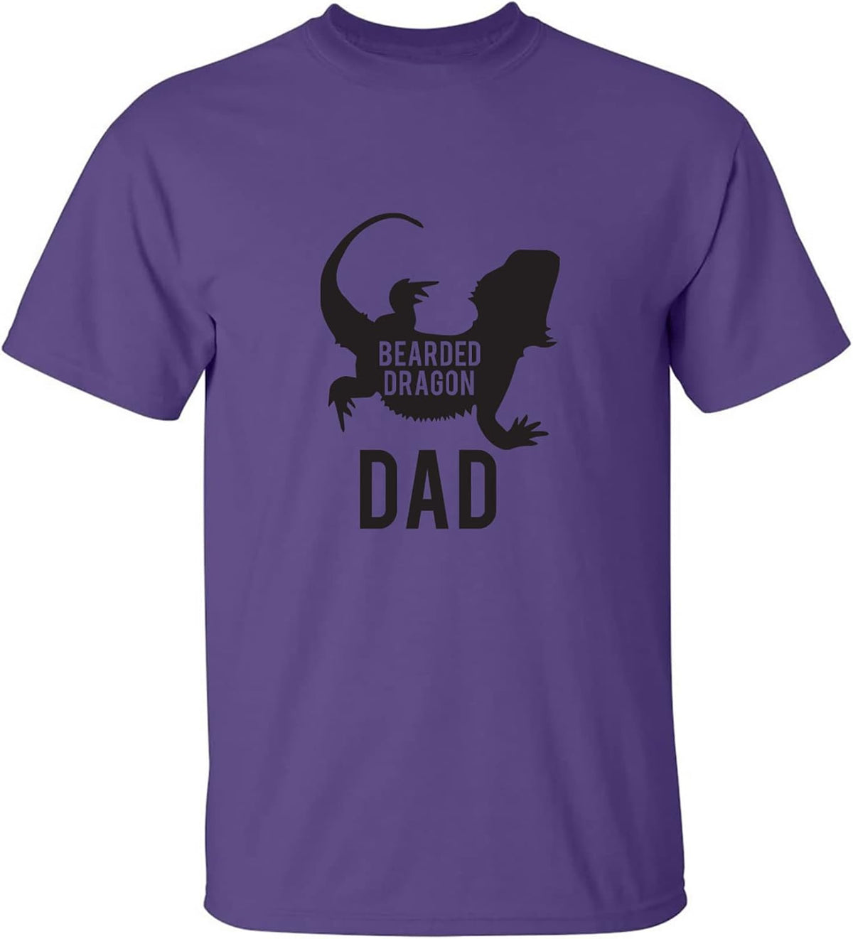 Bearded Dragon Dad Adult Short Sleeve T-Shirt - Purple
