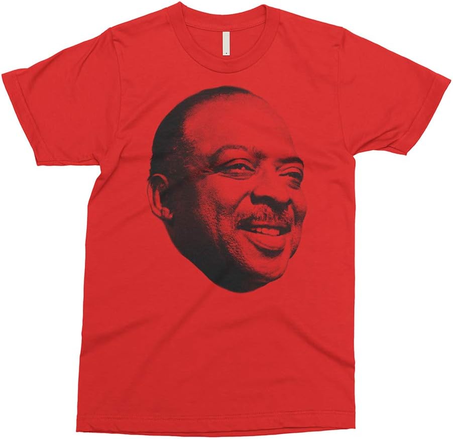 PixiePrints Count Basie - Jazz Bop Piano Music T-Shirt - Red