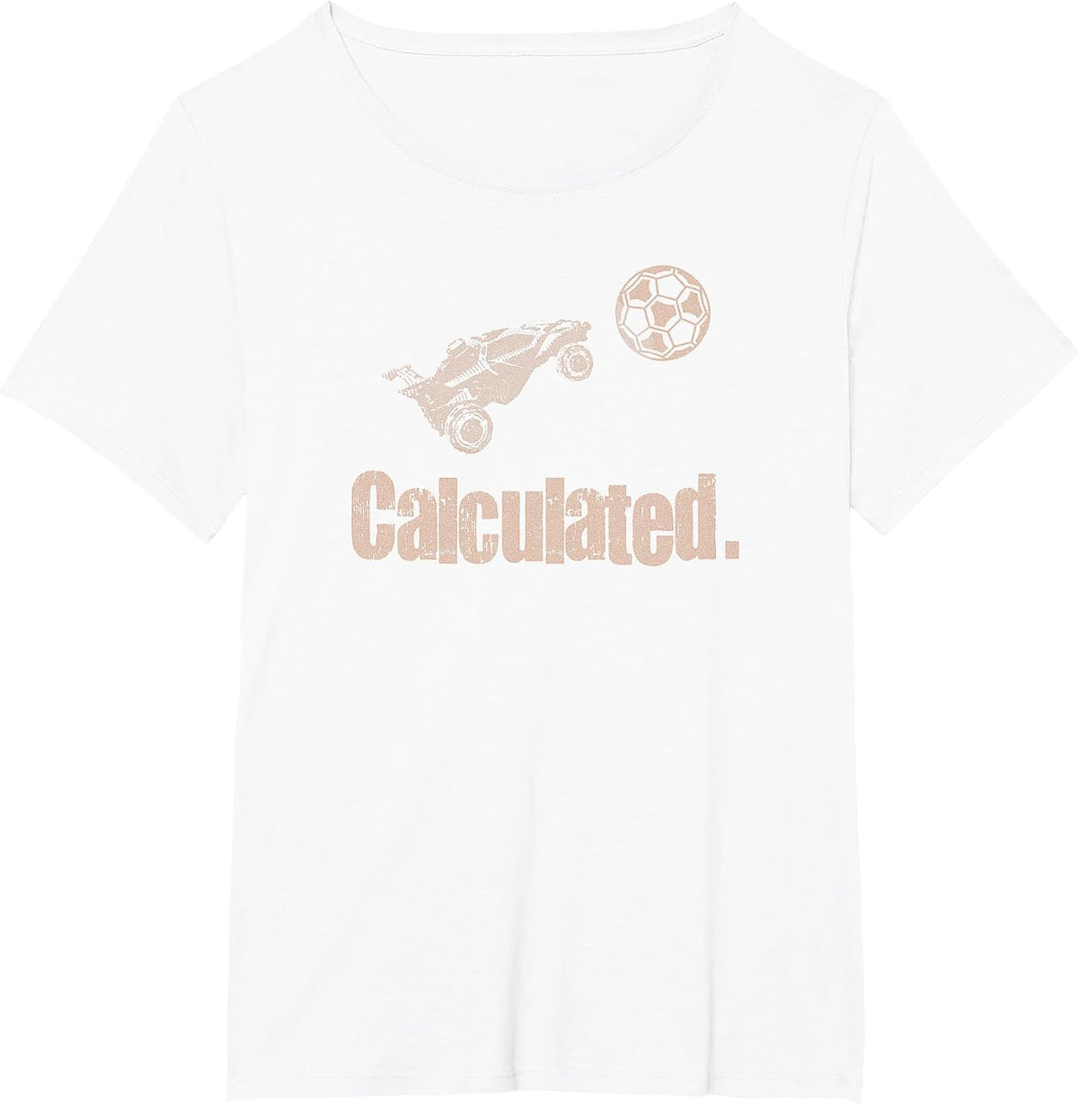 Calculated Vintage Retro Rocket Soccer RC Car T-Shirt - White
