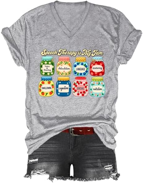 Speech Therapy Shirt, SLP Speech Therapist T-Shirt - Grey