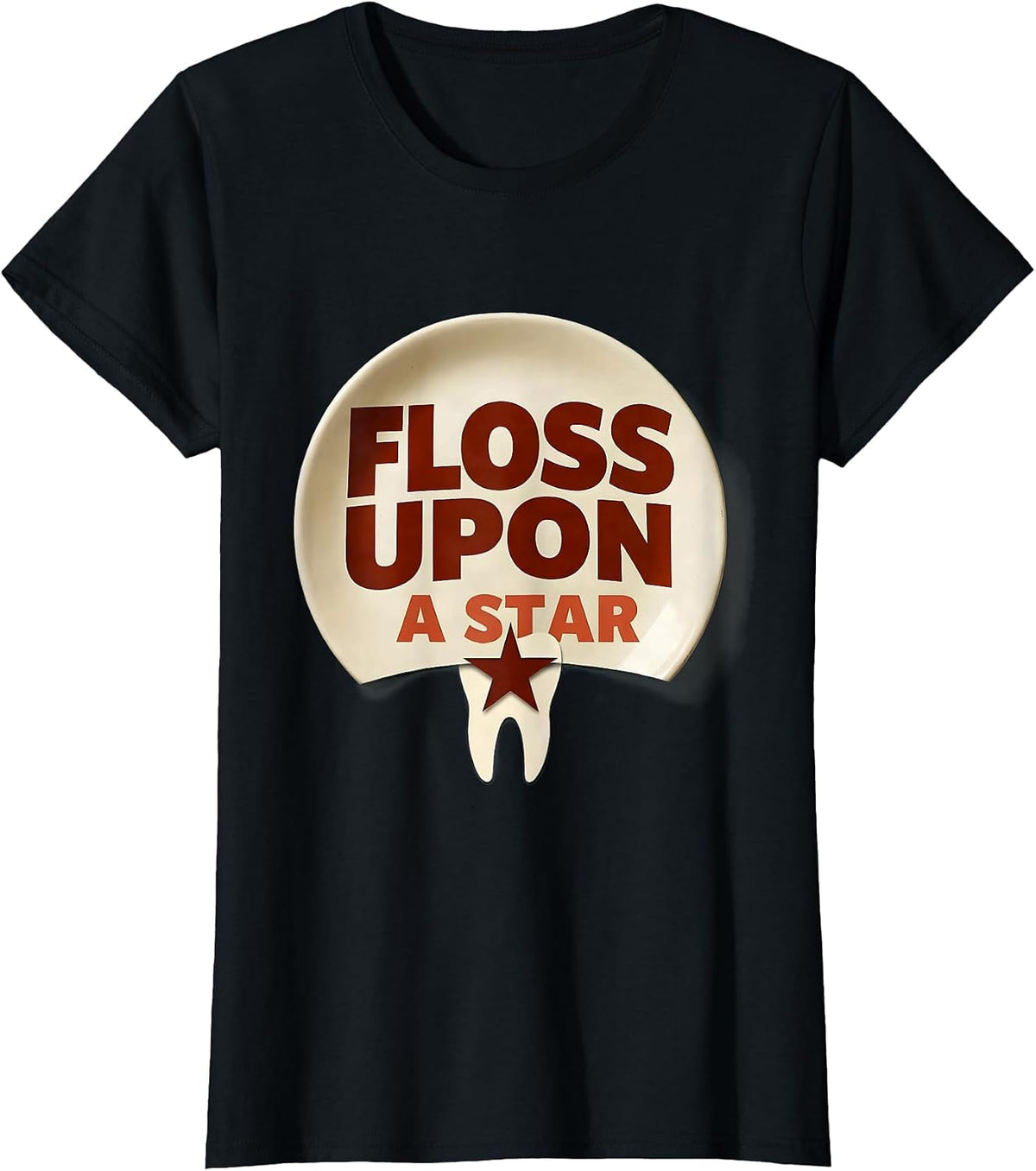 Floss Upon A Star Funny Dental Christmas Dental Assistant T-Shirt - Black