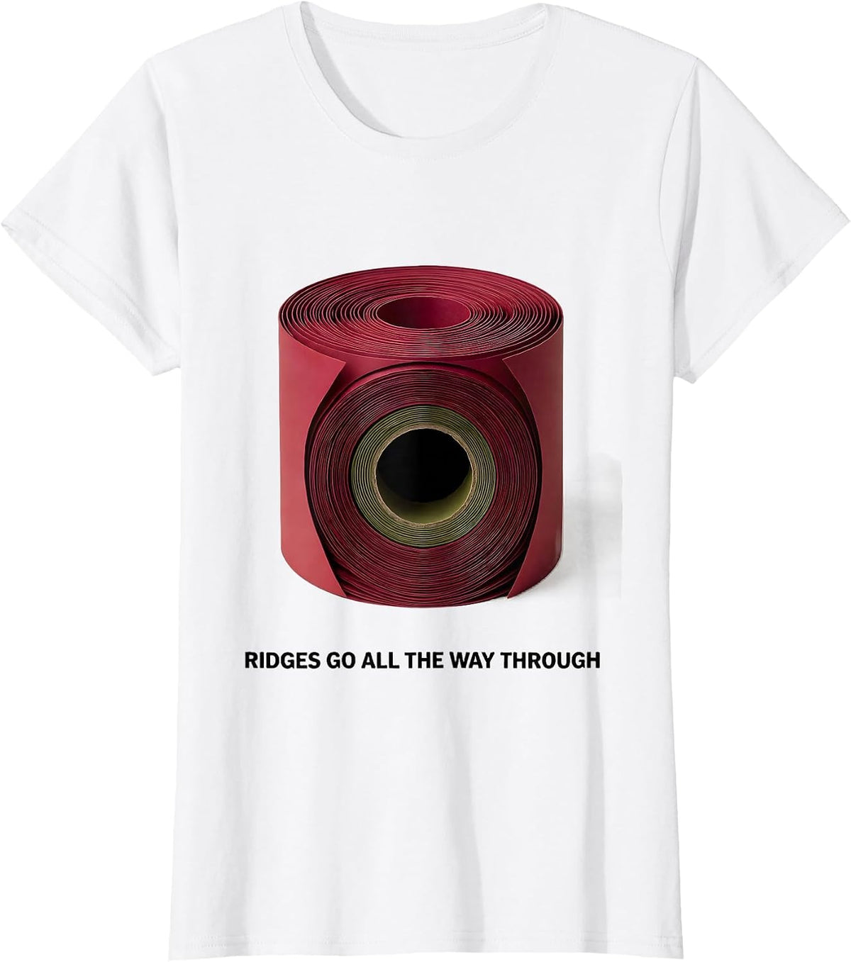 Women's Ridges Go All The Way Through Funny Thanksgiving Cranberry T-Shirt - White