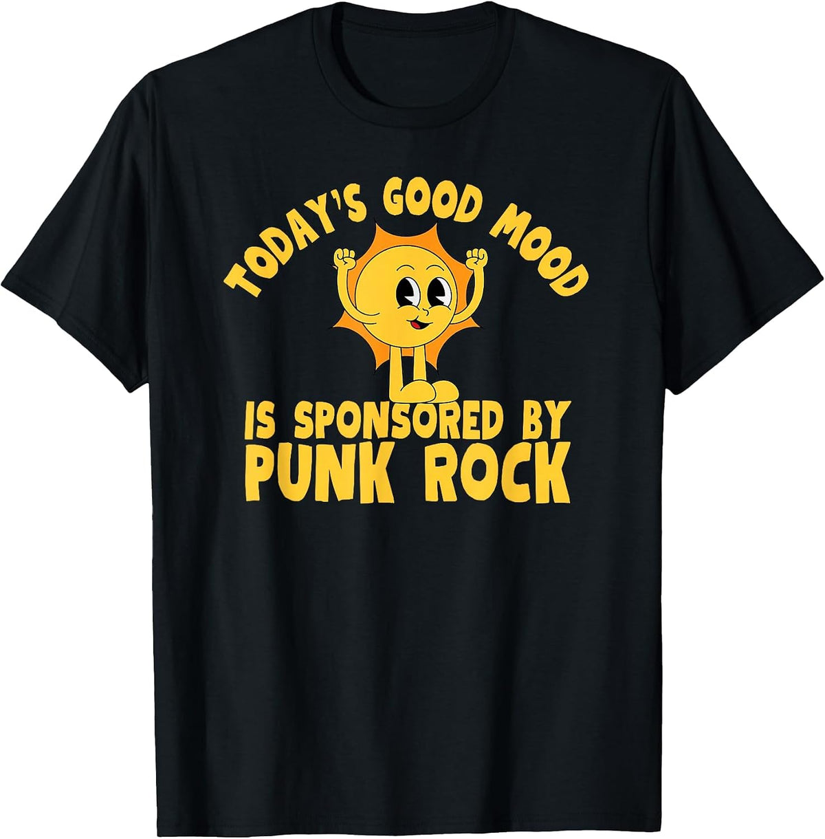 Cute Retro Vintage Funny Punk Rock T-Shirt - Black