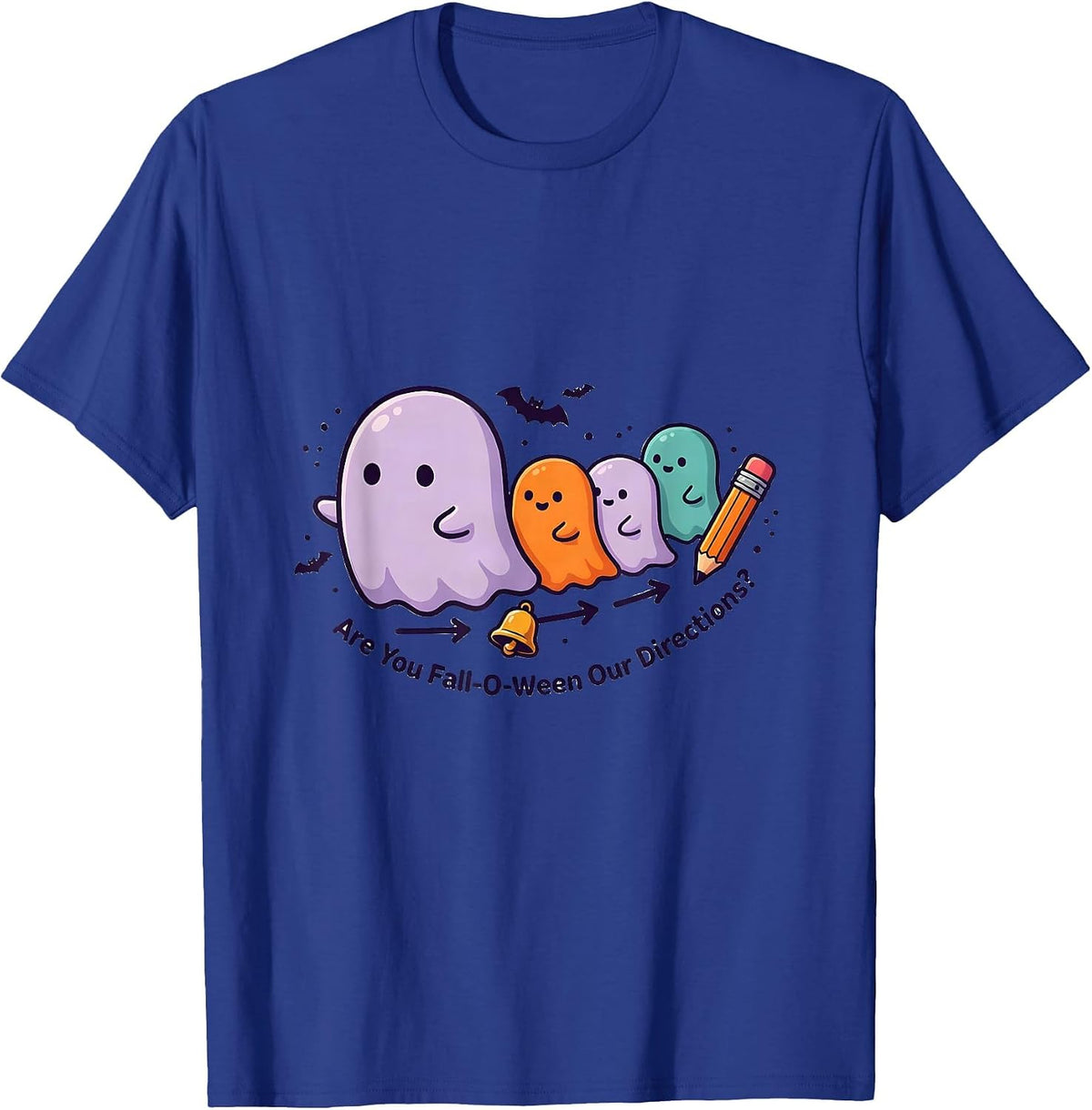 Are You Fall-O-Ween Our Directions Cute Kawaii Teacher T-Shirt - Royal Blue
