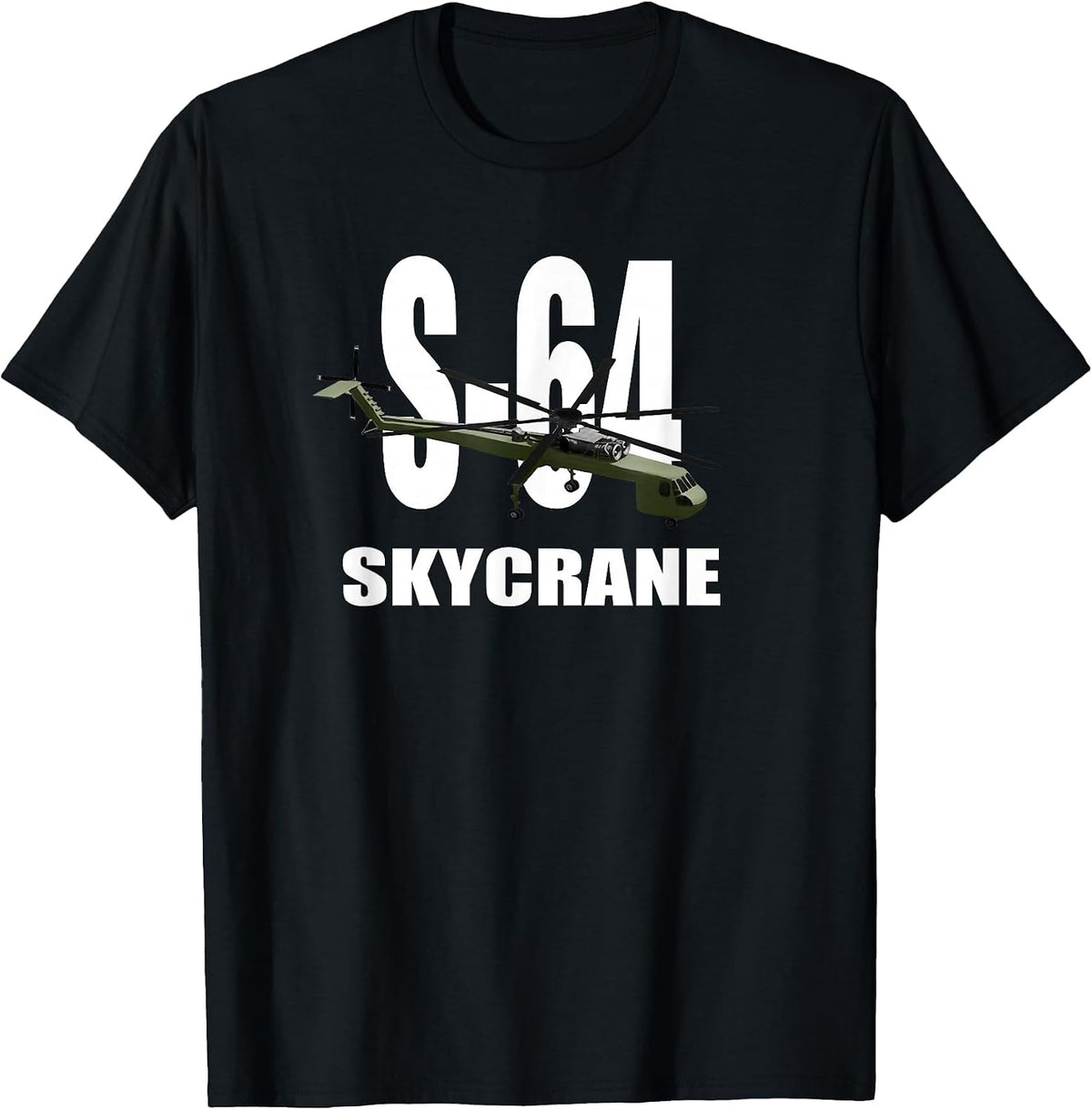 S-64 Skycrane CH-54 Tarhe Helicopter Tshirt T-Shirt - Black