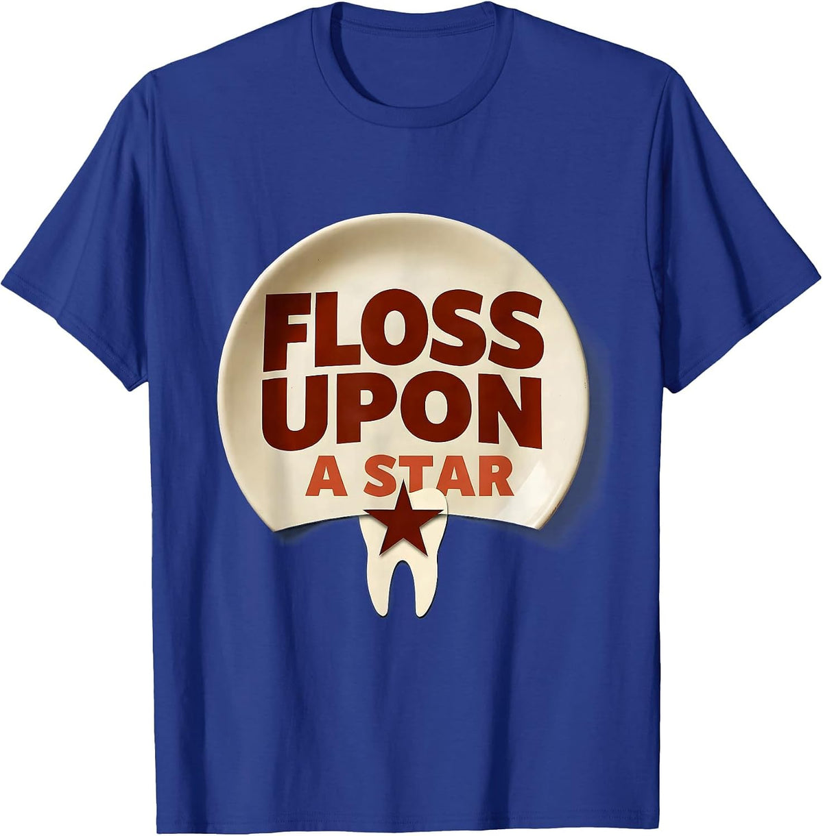 Floss Upon A Star Funny Dental Christmas Dental Assistant T-Shirt - Royal Blue