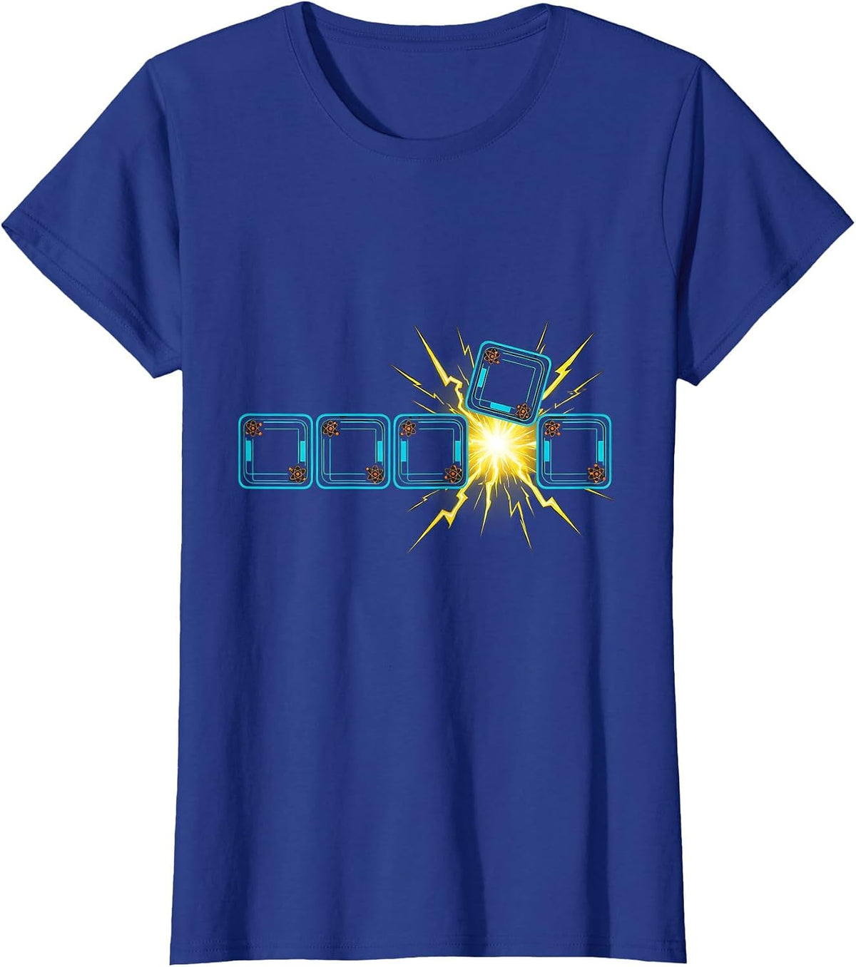 Women's Periodic Table Element Cards Nerdy Science Humor T-Shirt - Royal Blue