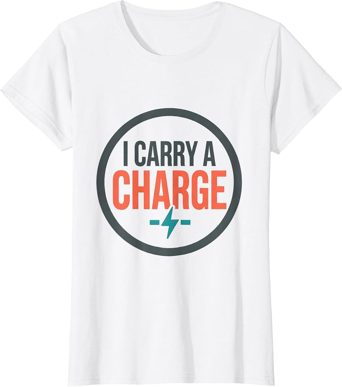 I Carry A Charge Funny Science Nerd Periodic Table Pun T-Shirt - White