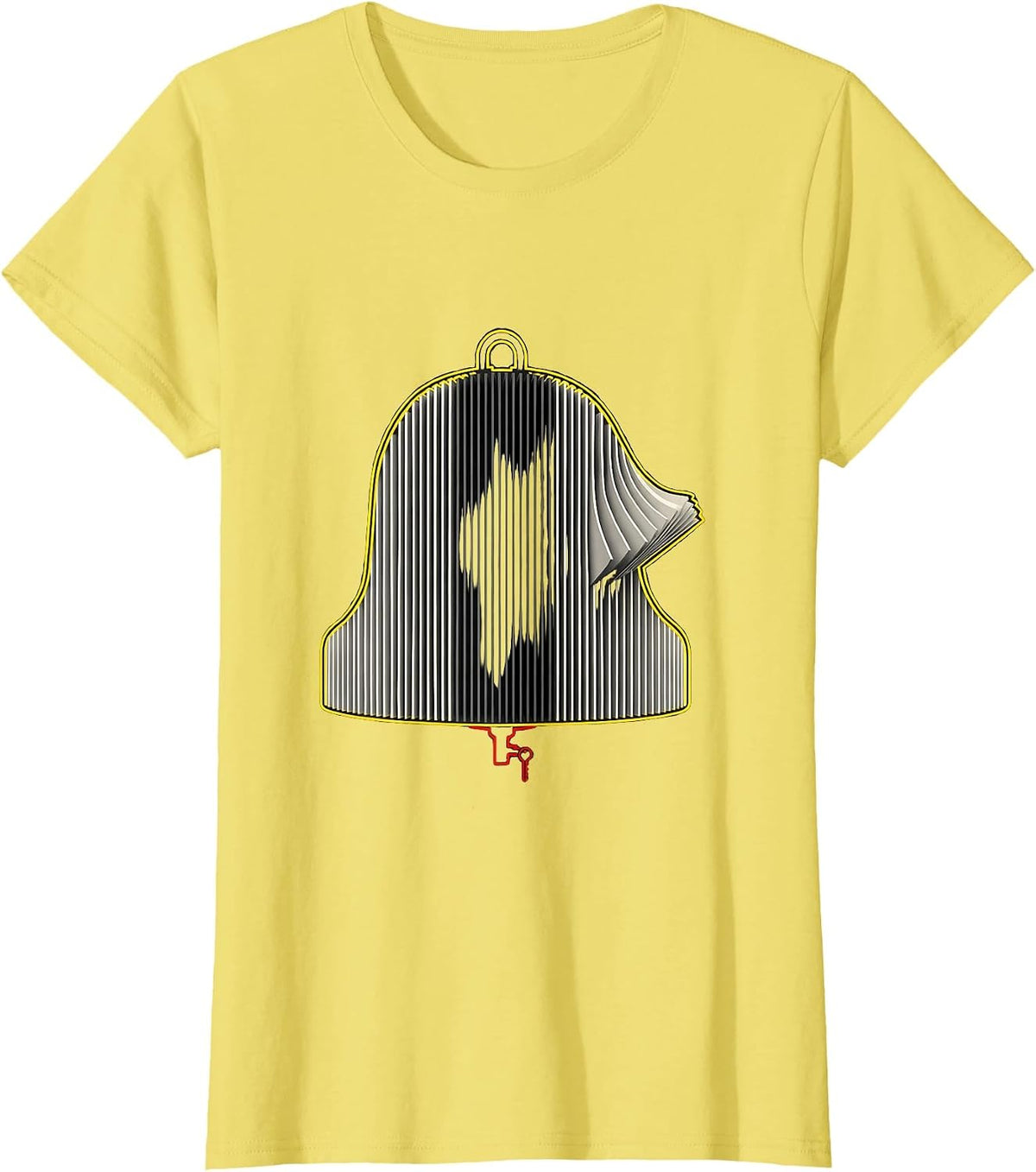 Women's HVAC Filter Ringing Bell Service Maintenance Tech Humor T-Shirt - Lemon Yellow
