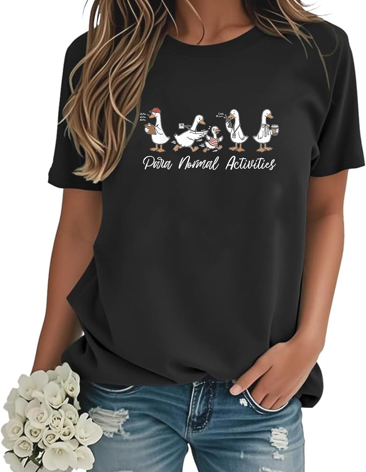 Para Normal Activities SPED Teachers Shirt Paraprofessional Ghost Tee - Black