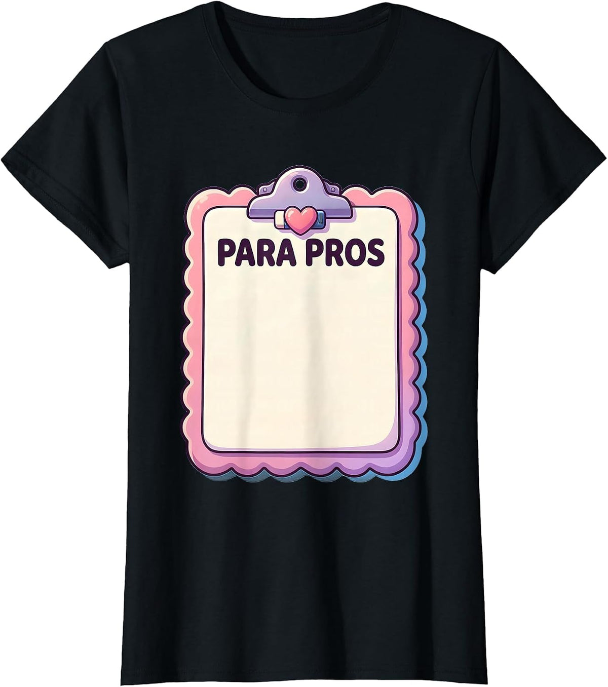 Para Pros Cute Kawaii Teacher Aide Appreciation Gift T-Shirt - Black