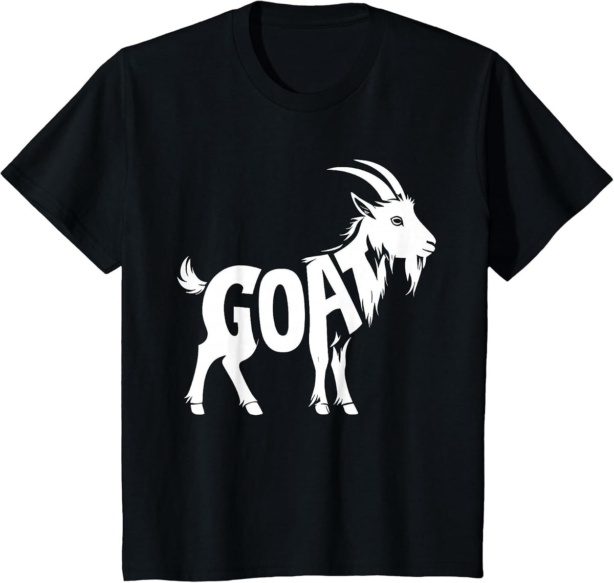 Silhouette Farm Animal Simple Graphic Funny Artistic Goat T-Shirt - Black