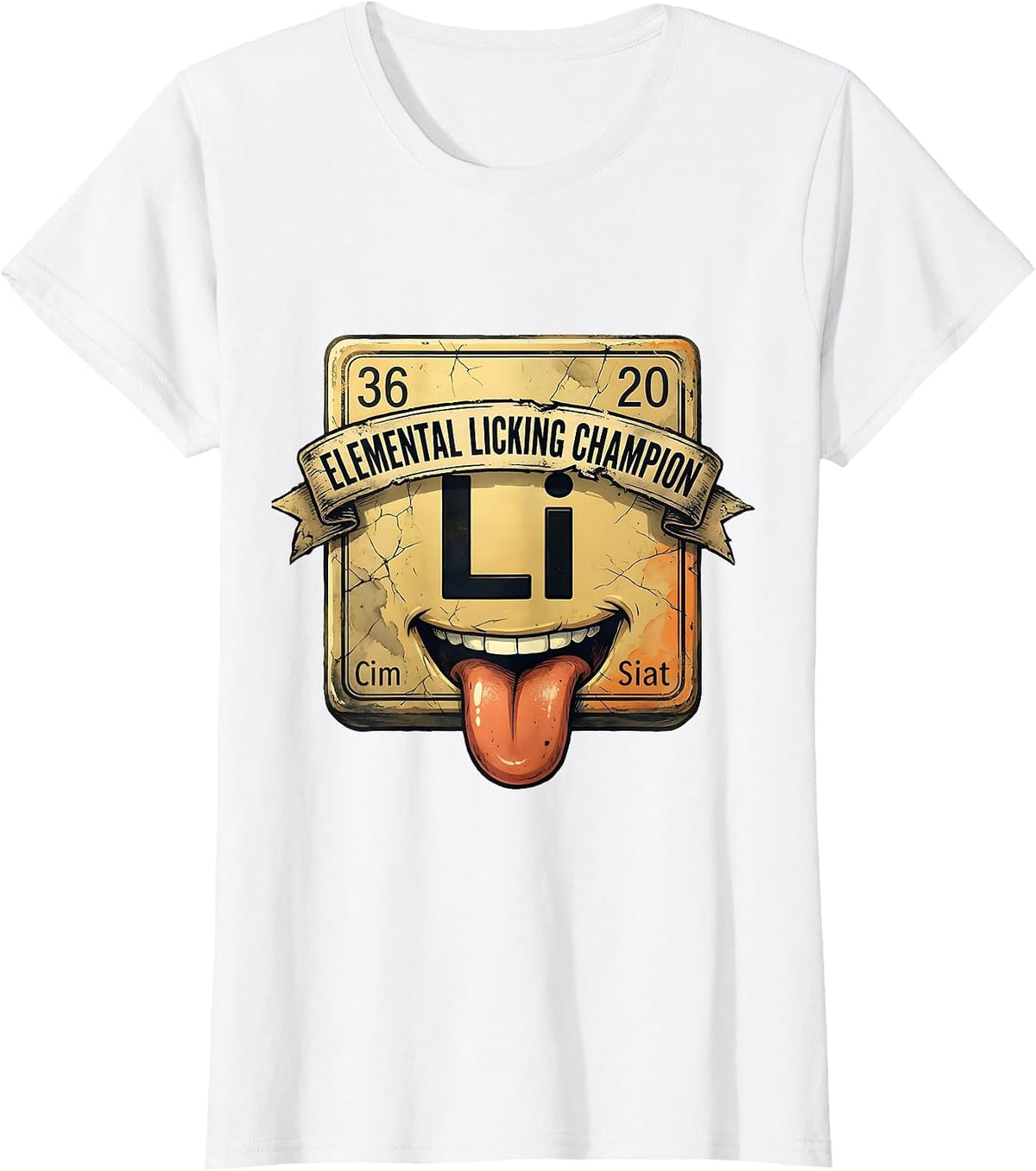 Can I Lick It Elemental Licking Champion Design T-Shirt - White