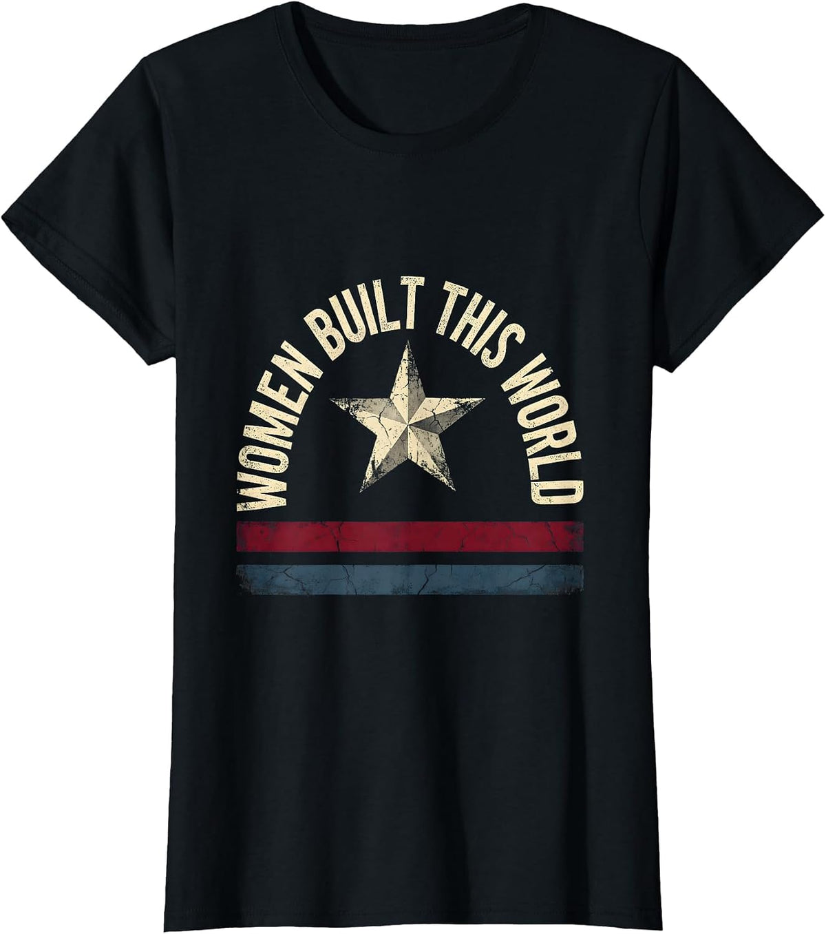 Women Built This World Labor Day Graphic T-Shirt - Black