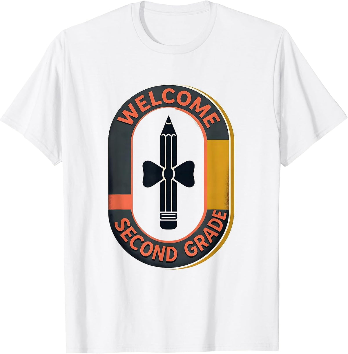 Welcome, Second Grade Midcentury Modern Coquette Bow Back T-Shirt - White