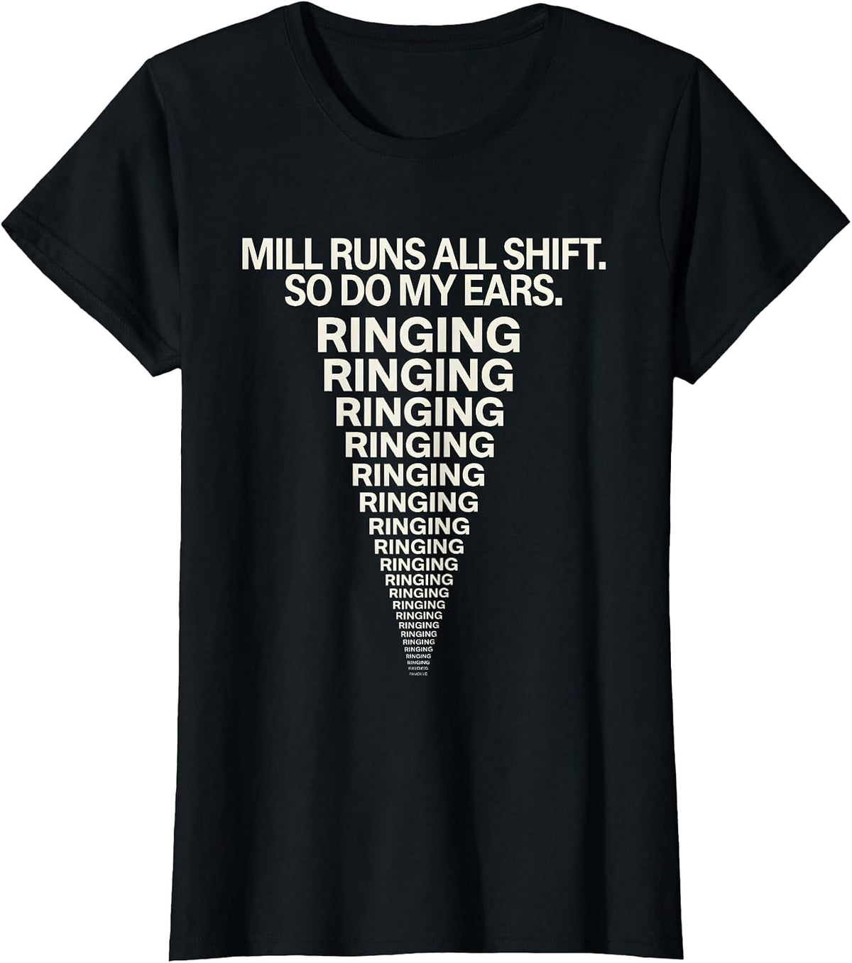 Women's Mill Runs All Shift So Do My Ears Funny Blacksmith T-Shirt - Black