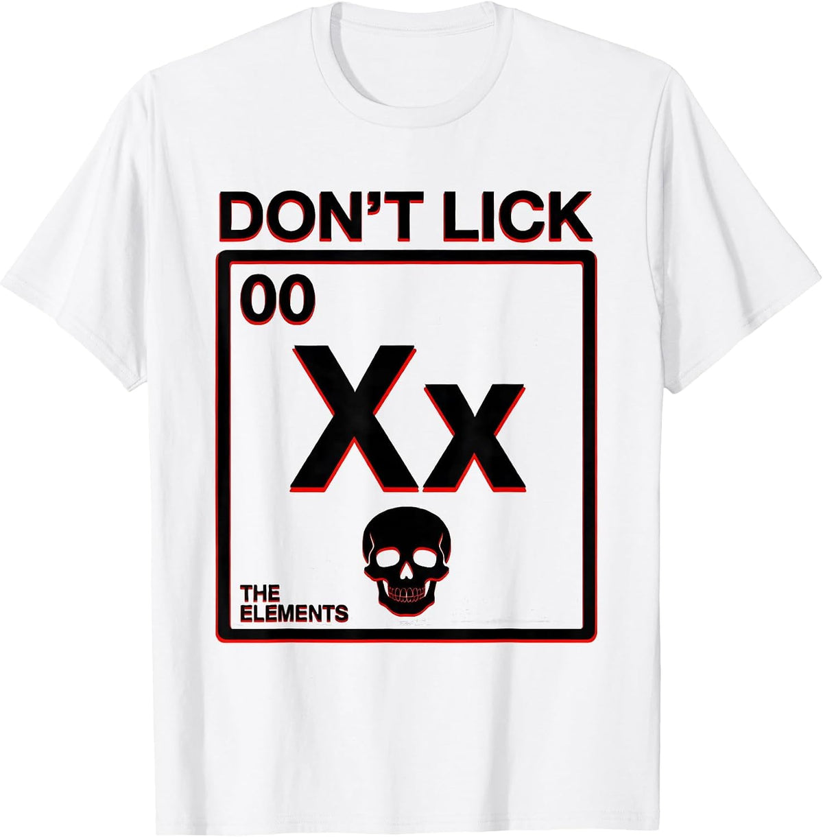 Men's Can I Lick It Periodic Table Science Design T-Shirt - White