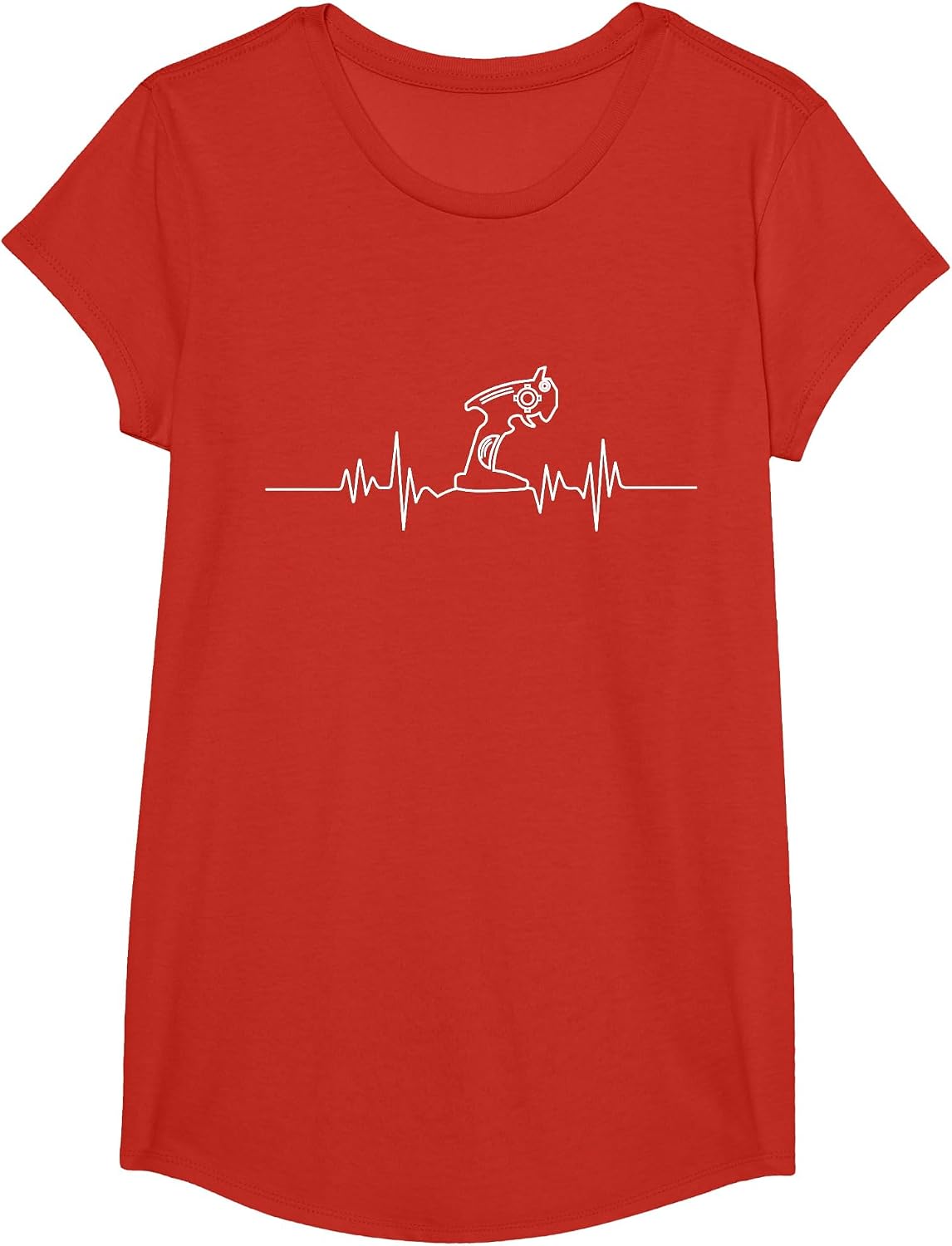 RC Racing Heartbeat Line Remote Control RC Car T-Shirt - Girls Red