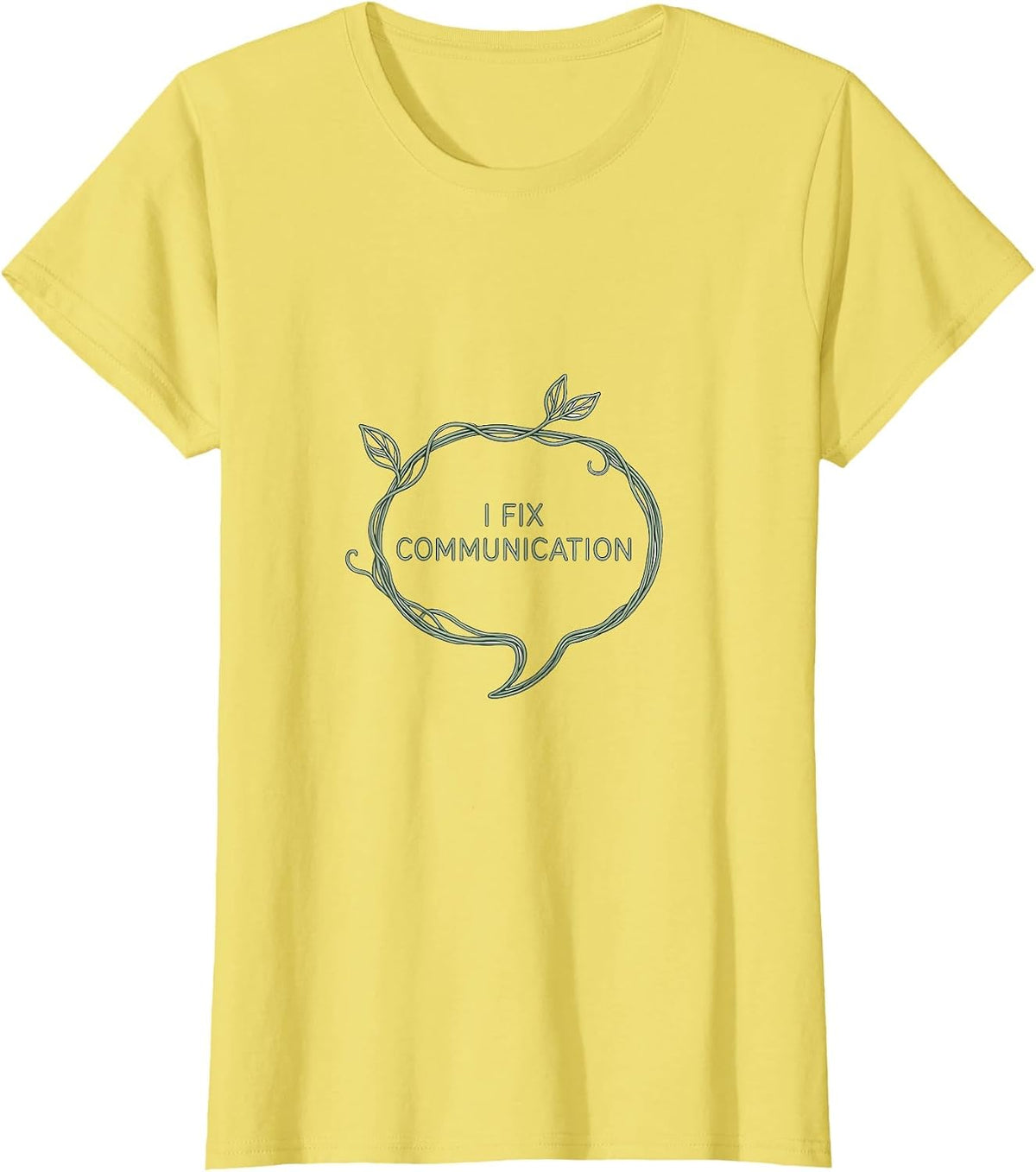 Women's I Fix Communication SLP Speech Therapist Design T-Shirt - Lemon Yellow
