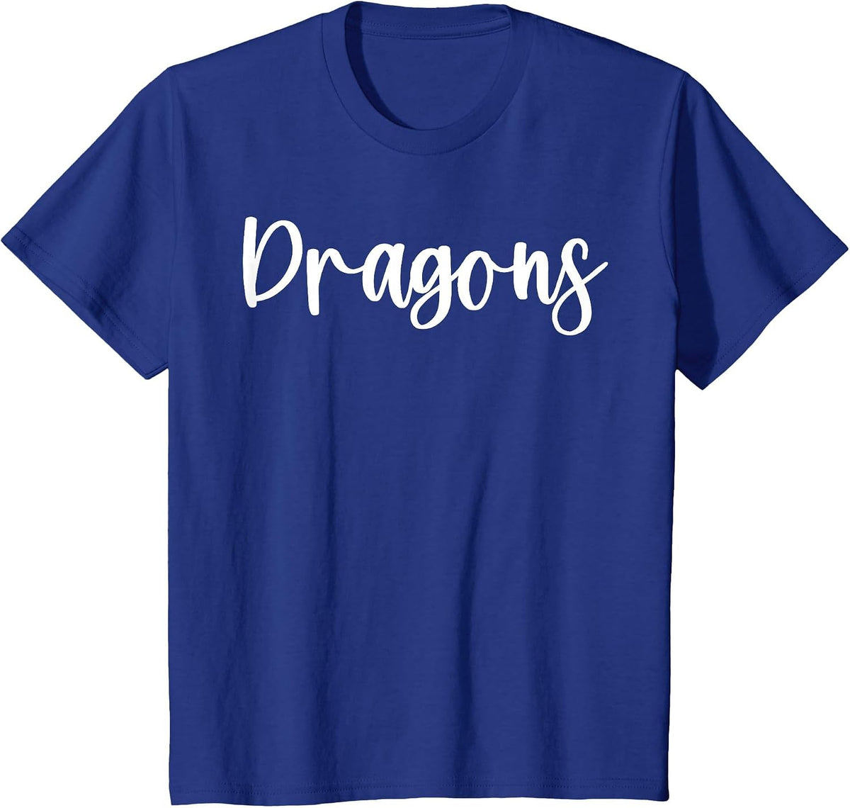 Dragons School Spirit Team Mascot Game Night T-Shirt - Royal Blue