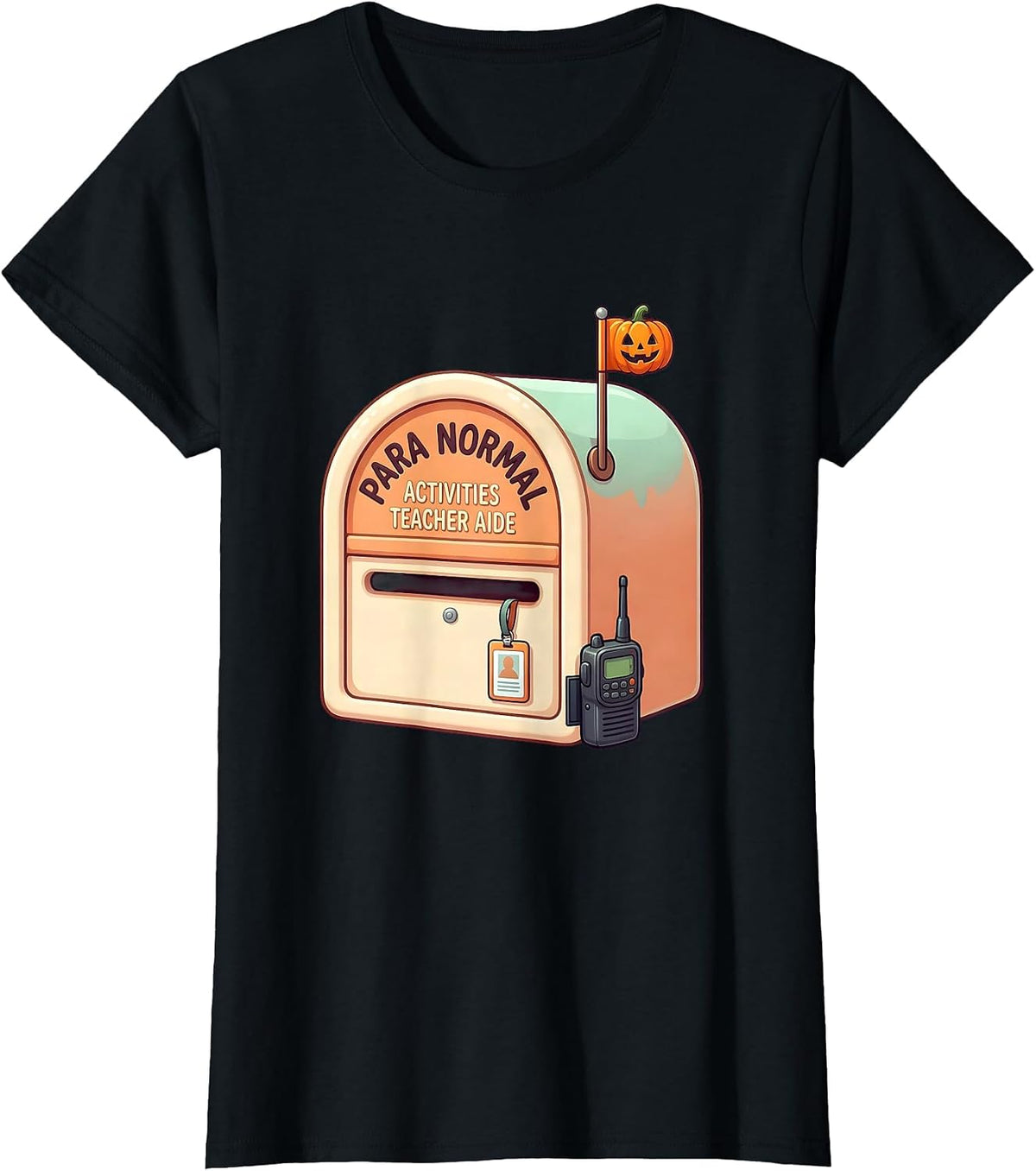 Para Normal Activities Teacher Aide Cute Kawaii Halloween T-Shirt - Black
