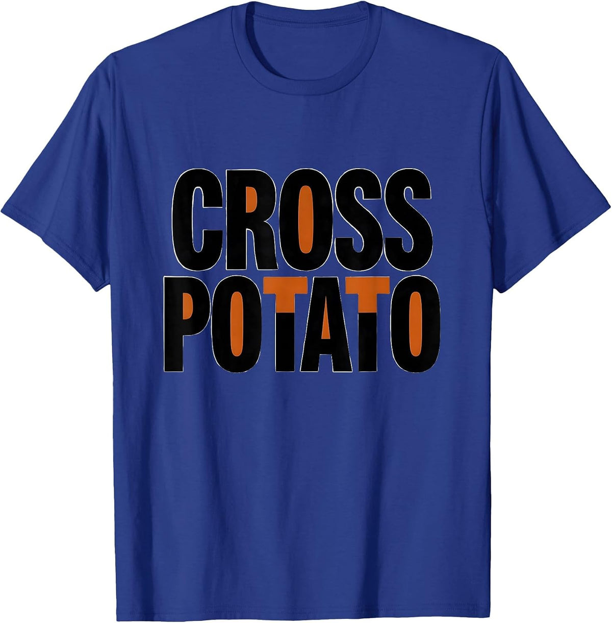 Cross Potato Funny Couples Thanksgiving Matching T-Shirt - Royal Blue