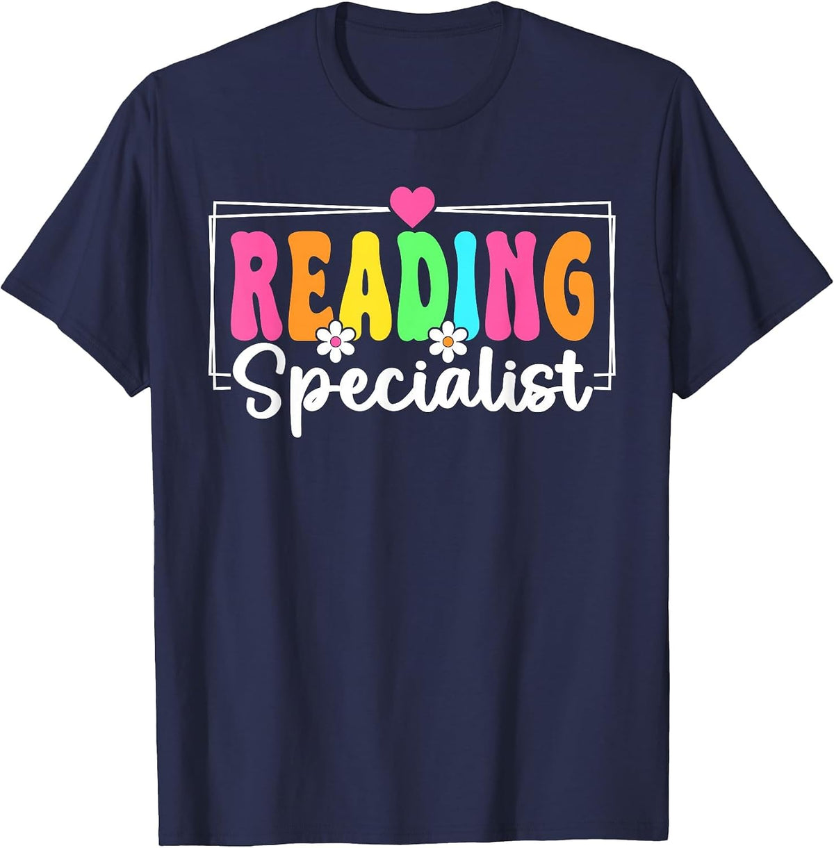 Reading Specialist Back to School Reading Teacher T-Shirt - Navy Blue