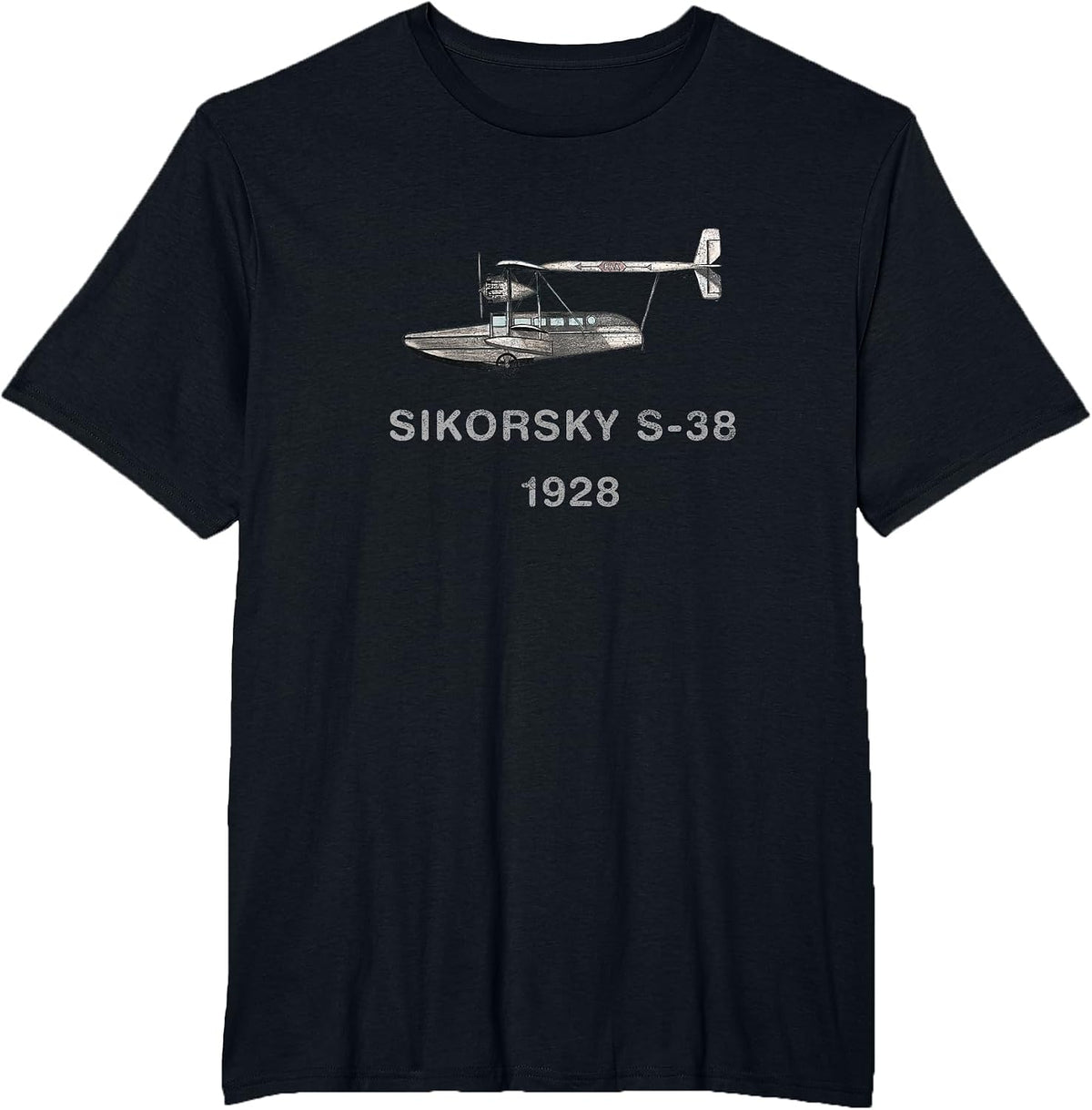 Vintage Aviation: Sikorsky S-38 T-Shirt - Black