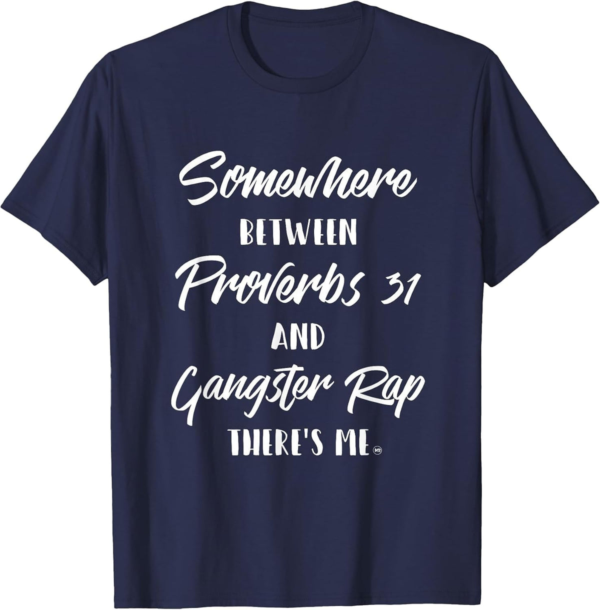 Christian Gangster Rapper T-Shirt Design T-Shirt - Navy Blue