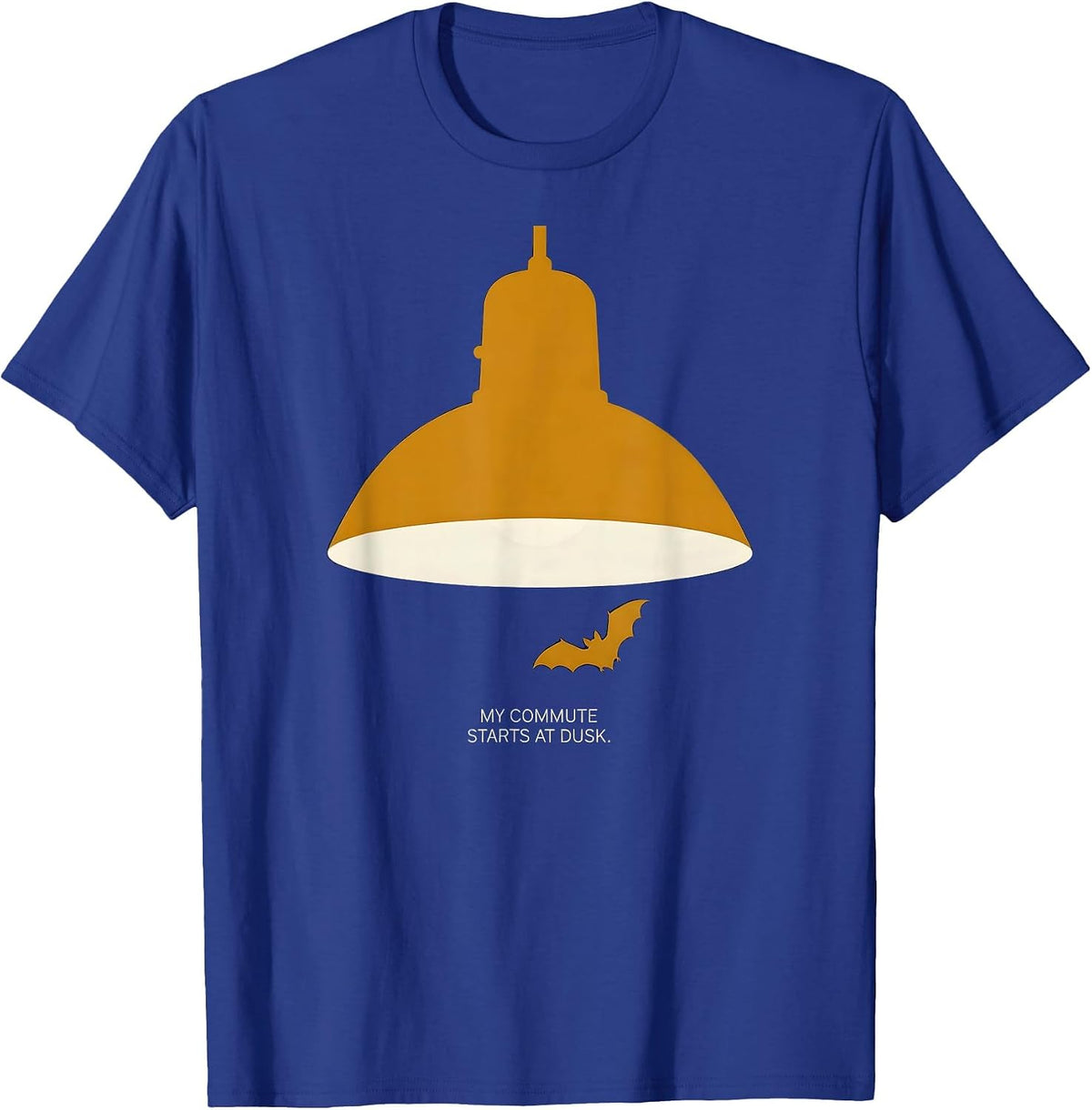 My Commute Starts At Dusk Bat Lover Wildlife Conservation T-Shirt - Royal Blue