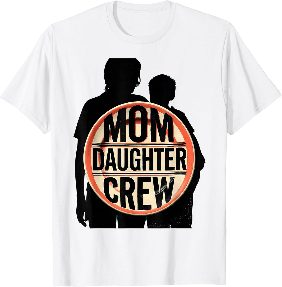 Men's Mom Daughter Crew Matching Family Shirt Warm Sentimental T-Shirt - White
