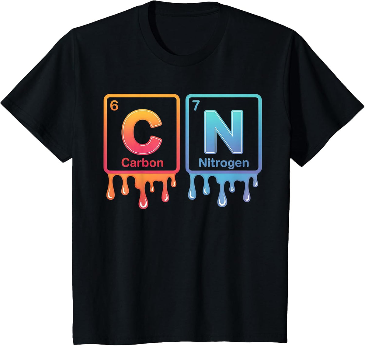6-7 Funny Science Chemistry Teacher Periodic Table Meme Tee T-Shirt - Black