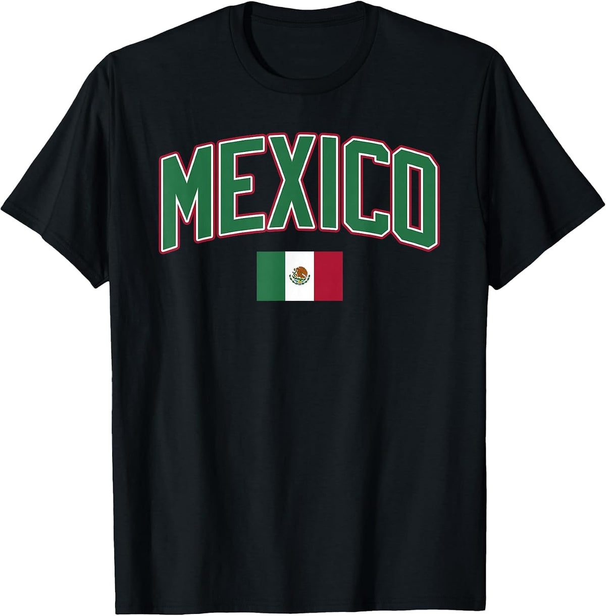 Mexico Flag Mexican Hispanic Siesta Pride Vintage T-Shirt - Black