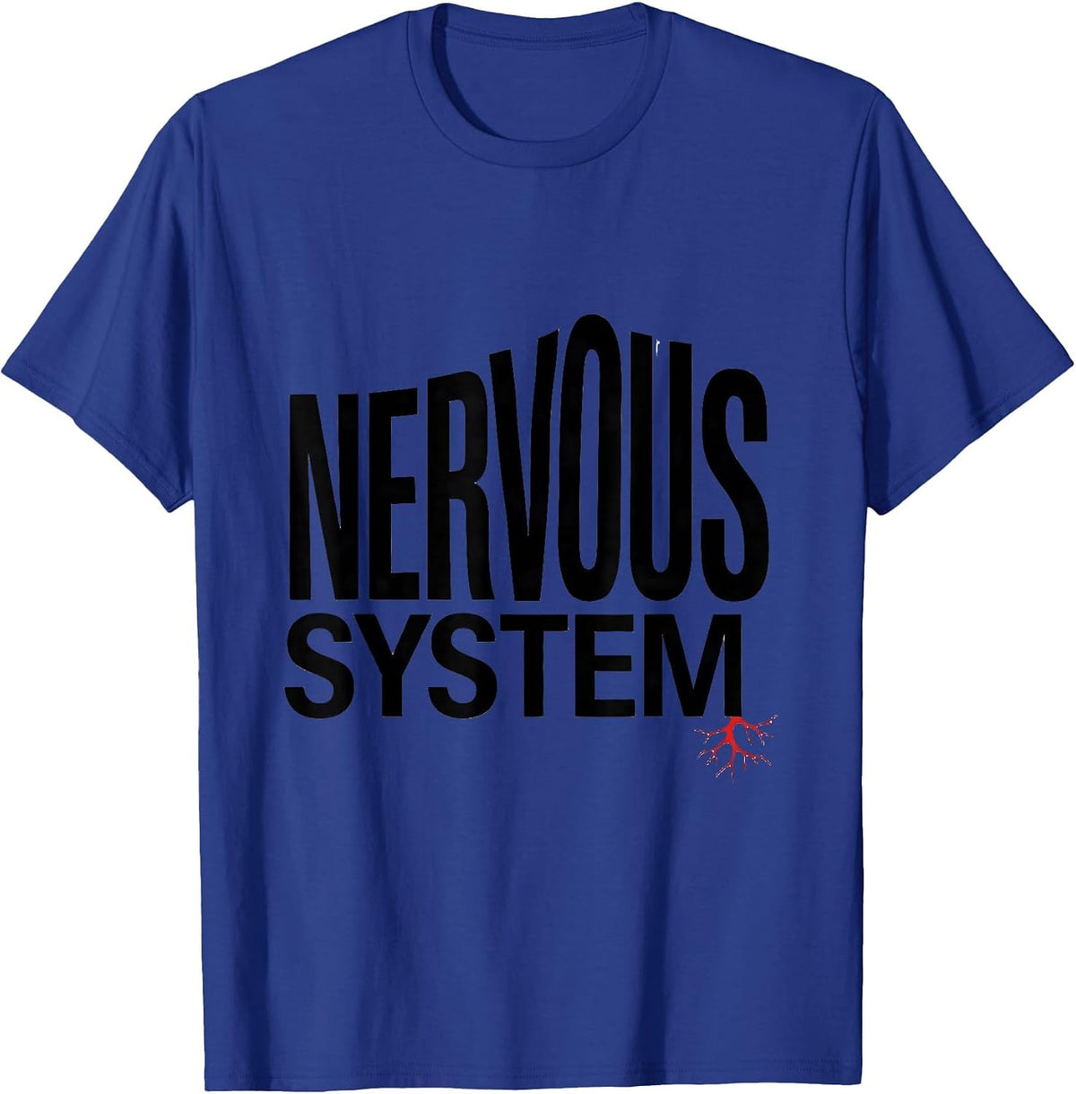 Men's Nervous System Science Humor Brain Anatomy Student Teacher T-Shirt - Royal Blue