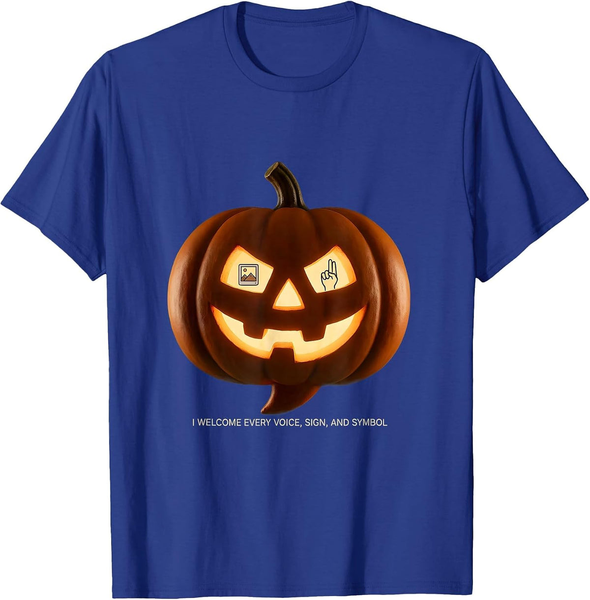 Men's I Welcome Every Voice, Sign, and Symbol SLP T-Shirt - Royal Blue